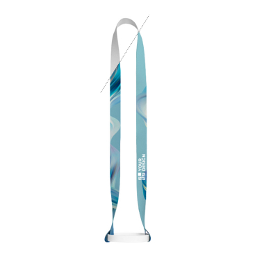 Lanyard van gerecycled polyester met siliconen bekerhouder 2cm