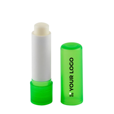 Vegan lippenbalsem met vanillegeur in een transparante verpakking
