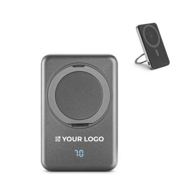 Magnetische powerbank van gerecycled ABS met 15W snelladen, 5000 mAh
