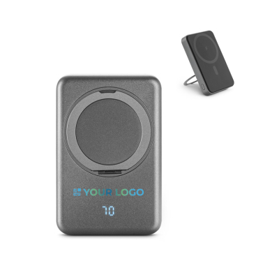 Magnetische eco powerbank met ringhouder, capaciteit 10.000 mAh