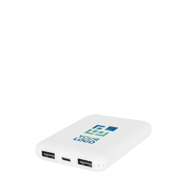 Powerbank van gerecycled plastic met laadindicator 5.000 mAh