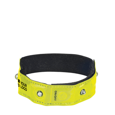 Reflecterende armband met verstelbare pasvorm, 4 rode LED’s