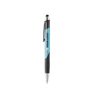 Plastic balpen in diverse kleuren met stylus en blauwe inkt met jouw bedrukking