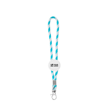Lange lanyard-sleutelhanger die verstelbaar is met karabijnhaak met jouw bedrukking