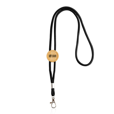 Ecologische lanyard met buisvormig ontwerp en bamboeafstelling