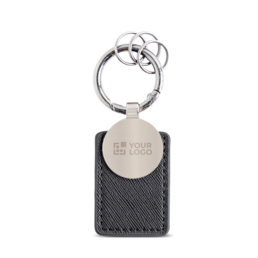Sleutelhanger met 3 miniringen met geïntegreerde patch