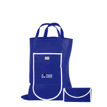 Opvouwbare non-woven tas met klittenbandsluiting 80 g/m² met jouw bedrukking