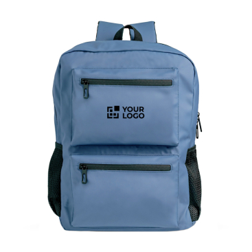 PU lederen rugzak met voor- en zijvakken van mesh 15,6''