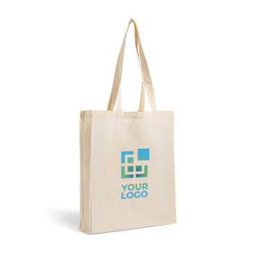Katoenen tas met volledige bodemvouw voor meer capaciteit 140 g/m²