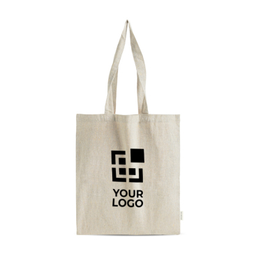 Gerecyclede katoen melange tas met lange hengsels, tot 8 kg