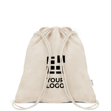 Katoenen koordrugzak, met ook gerecycled plastic 140 g/m2