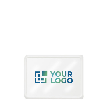 Acryl badgehouder met magneet en papieren binnenkant 4,9x3,5 cm met jouw bedrukking