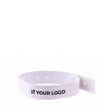 Dunne vinyl identificatiearmband voor festivals en feestjes met jouw bedrukking