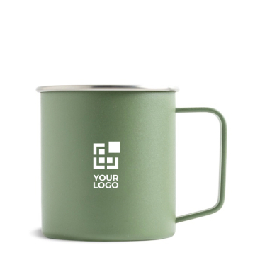 Mok van gerecycled roestvrij staal met modern design en handvat 400ml