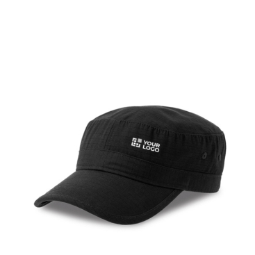 Katoenen pet in militaire stijl met klittenbandsluiting 215 g/m²