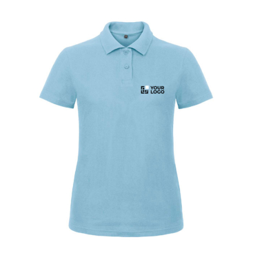 Piqué katoenen polo voor dames met korte mouwen 180 g/m² B&C met jouw bedrukking