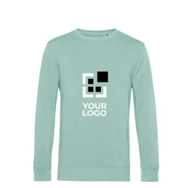 Sweatshirt van biologisch katoen met ronde hals 280 g/m² B&C met jouw bedrukking