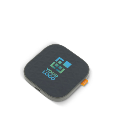 Compacte vierkante draadloze oplader 15W met jouw bedrukking