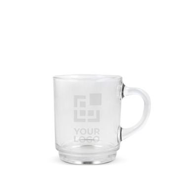 Hittebestendig theeglas met capaciteit van 260ml met jouw bedrukking