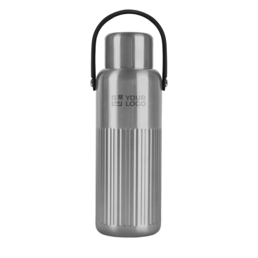 Thermos van gerecycled RVS met dop die ook als beker dient 1 L