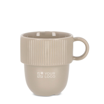 Stapelbare porseleinen mok met klein bovenhandvat 270 ml