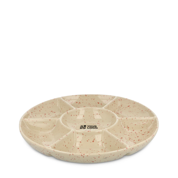 Handgemaakte keramieken schaal met spetterdesign Sagaform