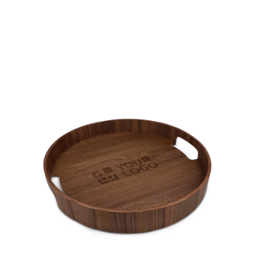Dienblad van gecertificeerd hout met handgrepen