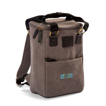 Elegante isotherme rugzak van canvas met tasfunctie 10L met jouw bedrukking