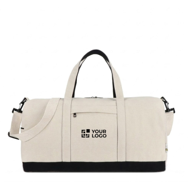 Reistas van katoen en polyester met voorvak en zijvak