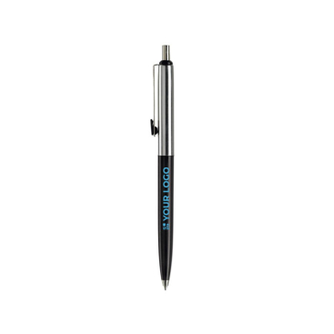 Metalen pen met kleurdetail op de clip met jouw bedrukking