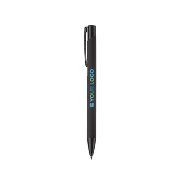 Aluminium pen met rubberen coating in verschillende kleuren met jouw bedrukking