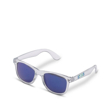 Transparante zonnebril met gekleurde frames UV400-bescherming met jouw bedrukking