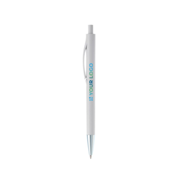 gekleurde plastic pen met metalen punt met jouw bedrukking