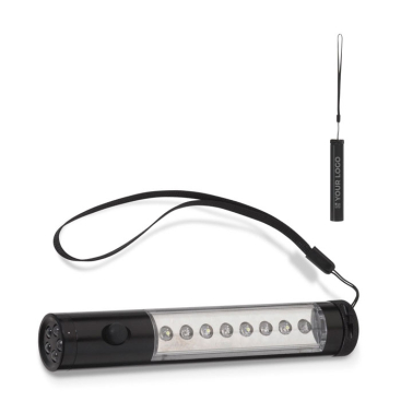 Aluminium zaklamp met continu of knipperende LED-verlichting met jouw bedrukking
