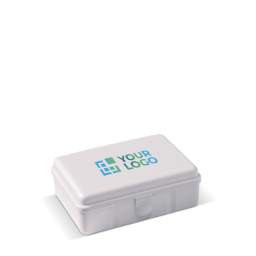 Rechthoekige lunchbox met clipsluiting gemaakt in de EU 950ml met jouw bedrukking