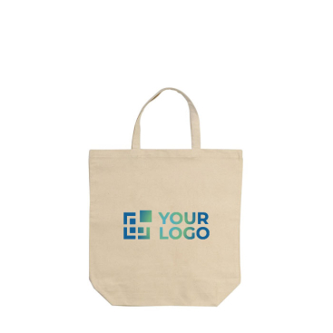Canvas katoenen tas met korte bijpassende handvatten 250 g/m2 met jouw bedrukking