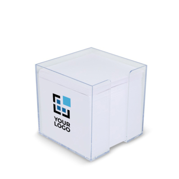 Notitieblok van 800 blanco FSC-vellen in kubusdoos 10x10x10 cm