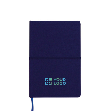 Hardcover RPET-notitieboek met horizontale elastische band A5 met jouw bedrukking