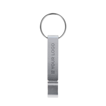 Aluminium sleutelhanger met flesopener en blikopener