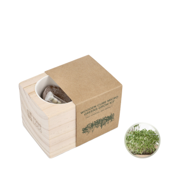 Kweekset voor microgroenten met kokosvezel