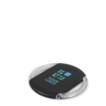 Ronde draadloze oplader met lichtgevende randen 5W met jouw bedrukking