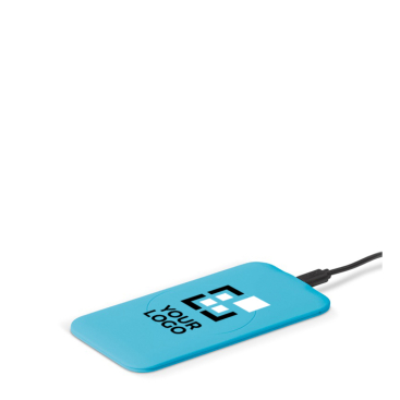 Rechthoekige draadloze powerbank in verschillende kleuren 5W met jouw bedrukking