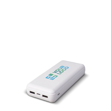 Powerbank met USB-A en type C poorten 16.000 mAh met jouw bedrukking