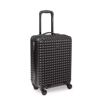 Getextureerde 4-wiel trolley in diverse kleuren met etiket. met jouw bedrukking