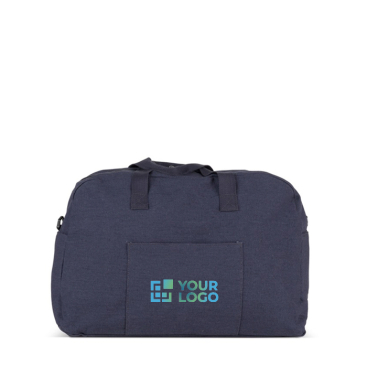 Reistas van gerecyclede canvas met gewassen effect en verstelbare riem met jouw bedrukking