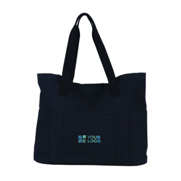 Canvas boodschappentas van gerecycled materiaal met logo 290 g/m2 met jouw bedrukking