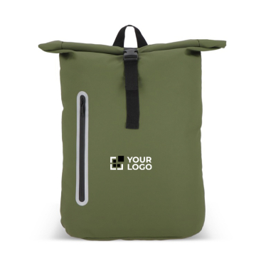 Rolltop rugzak van PU met reflecterende details 20L