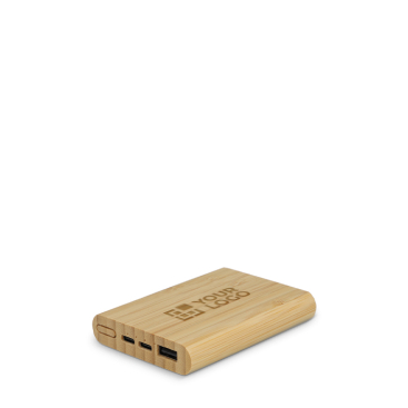 Duurzame bamboe powerbank met FSC-certificaat 5.000 mAh