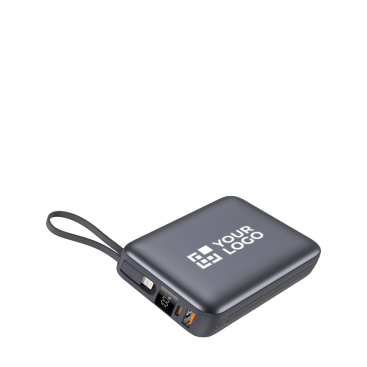 Bedrukbare powerbank met LED-scherm en snelladen 20.000mAh