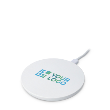 Witte ronde oplader met LED-indicator in de basis 15 W